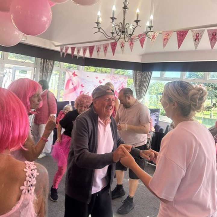 Weald Hall Care Home Turns Pink To Support Breast Cancer Now
