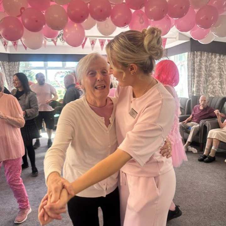 Weald Hall Care Home Turns Pink To Support Breast Cancer Now