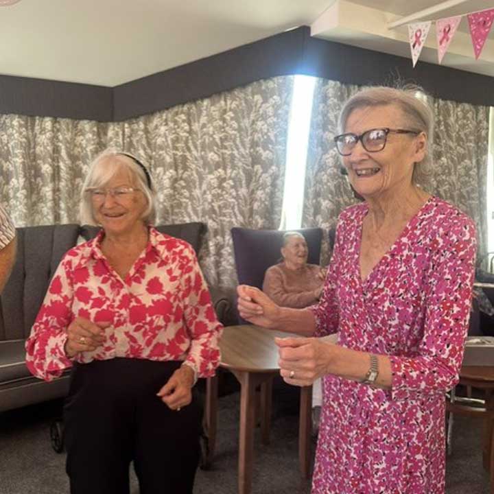 Weald Hall Care Home Turns Pink To Support Breast Cancer Now