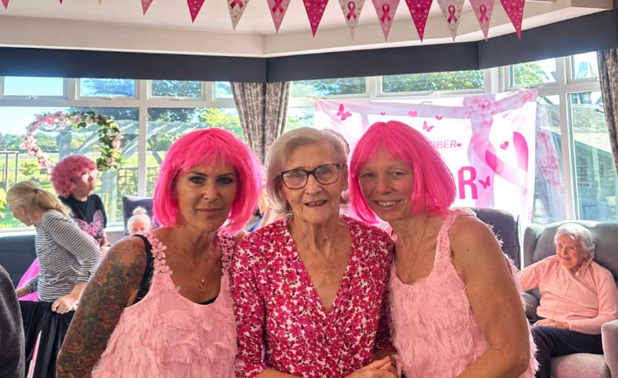 Weald Hall Care Home Turns Pink To Support Breast Cancer Now